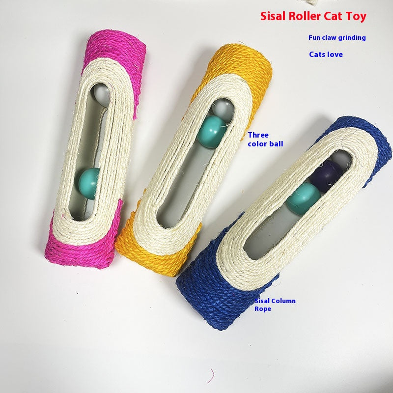 Chat self-Hi soulagent jouet suffy avec jouet en plastique bille sisal