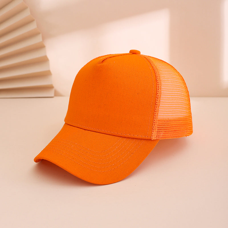 Solid-color Patchwork Mesh Respirant Soft-top Trendy et Simple Style Cap de baseball Suitab
