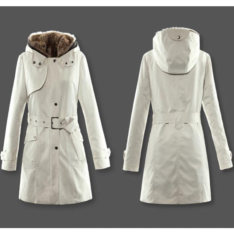 Manteau de coton laine Style mi-long