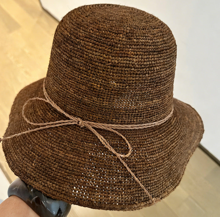 Chapeau de pêche Papyrus fait main Cape protectrice du soleil