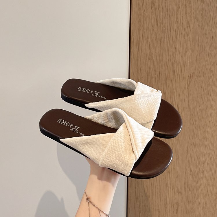 Sandales Élégantes de la plage Versatile style forêt rétro Hong K