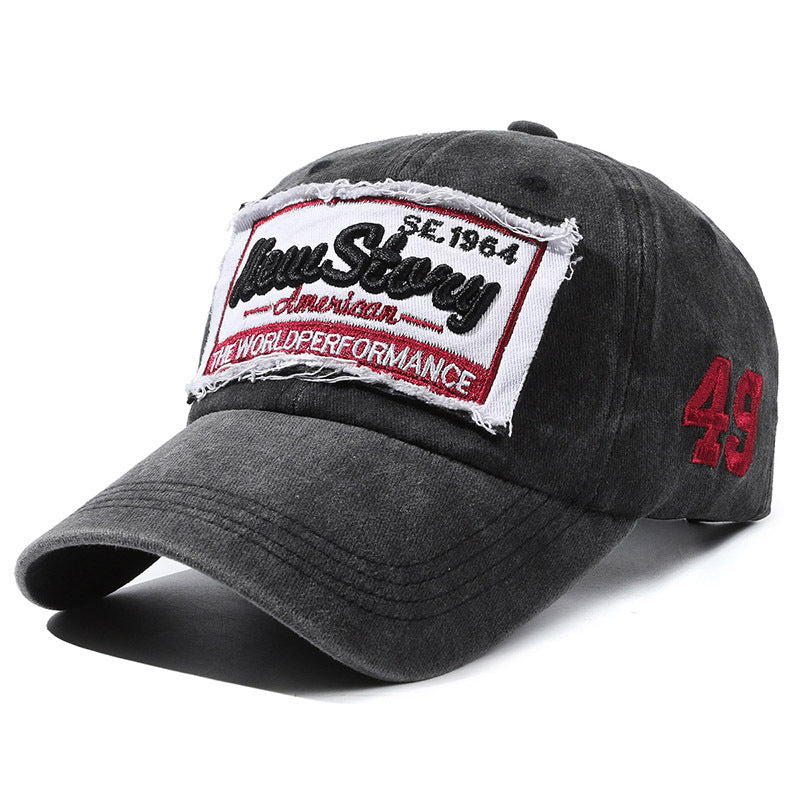 Letter-broidered Baseball Capversatile et facile à assortir