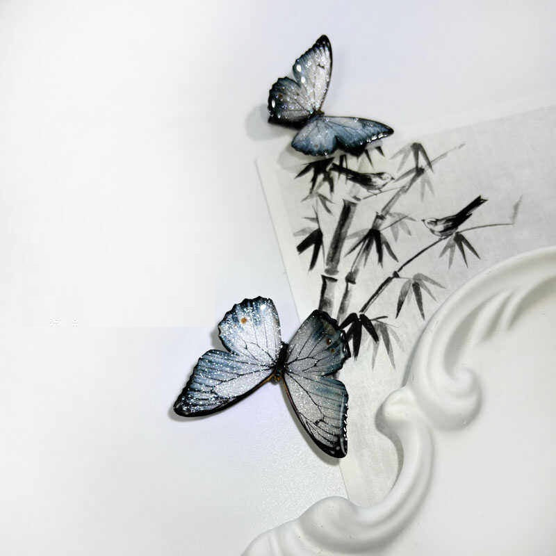 Minimalist encre lavage style papillon cheveux clip
