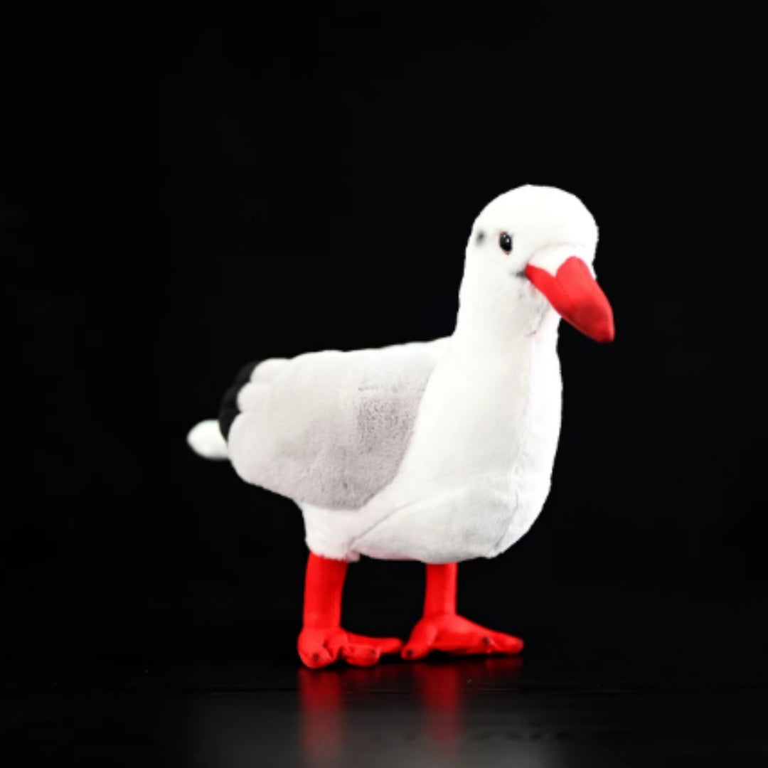 Cadeau de simulation de poupée en peluche de goéland rouge