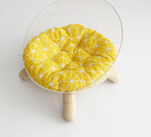 Moonlight Cat Bed Transparent Space Capsule Maison Grande Taille Épaisseur Chaud Mat Canapé