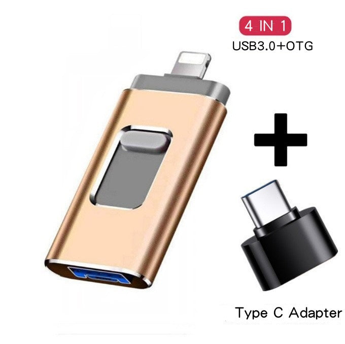 Multifonctionnel téléphone mobile U-disque adapté pour téléphone mobile quatre-en-un métal