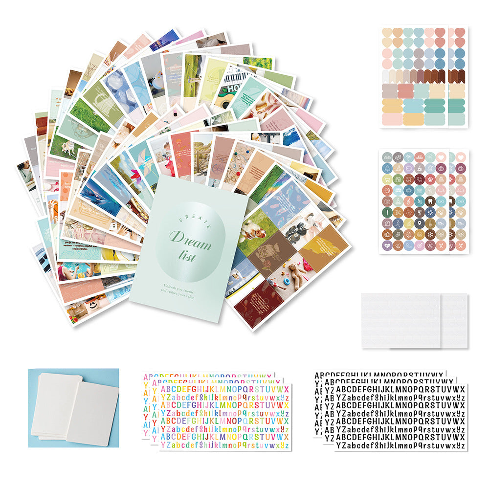 Inspirational Dream Cut lettre Sticker Vision Board Livre costume