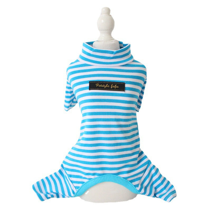 Leggings pour animaux de compagnie rayés en coton de huit couleurs