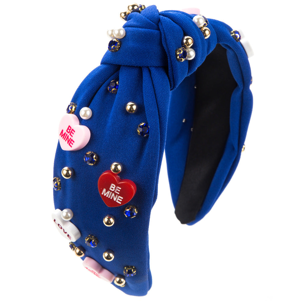 Femme Strass Pearl High Skull Top Knotted Accessoires pour cheveux de vacances