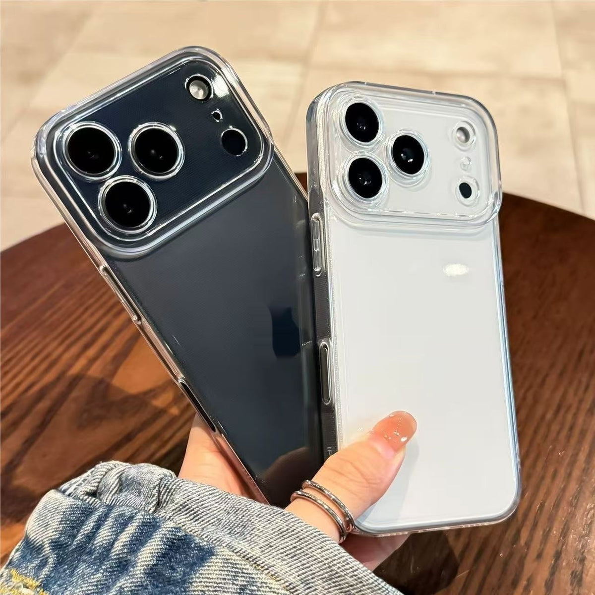 Simple Solid-color Shatter-resistant Clear Case 16