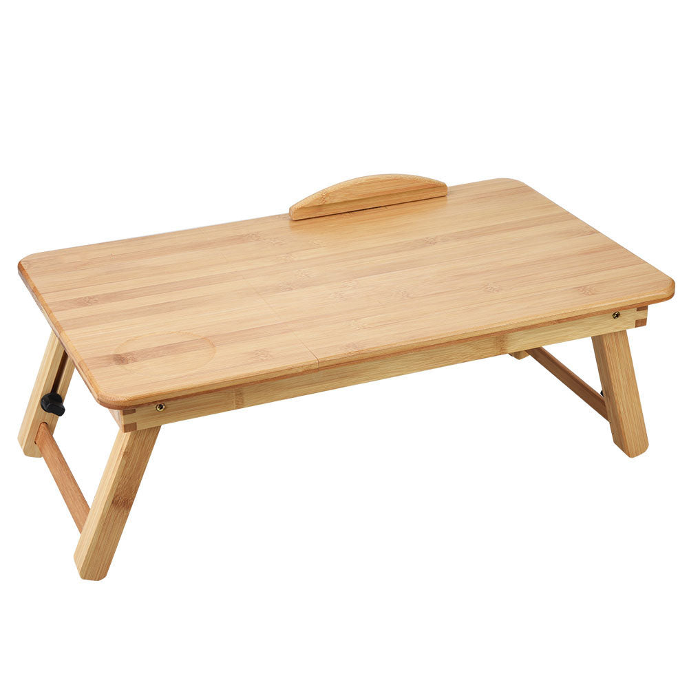 Portable pliable en bois Bamboo CompuLaptop Table Canapé-lit Bureau Ordinateur portable Stand réglable