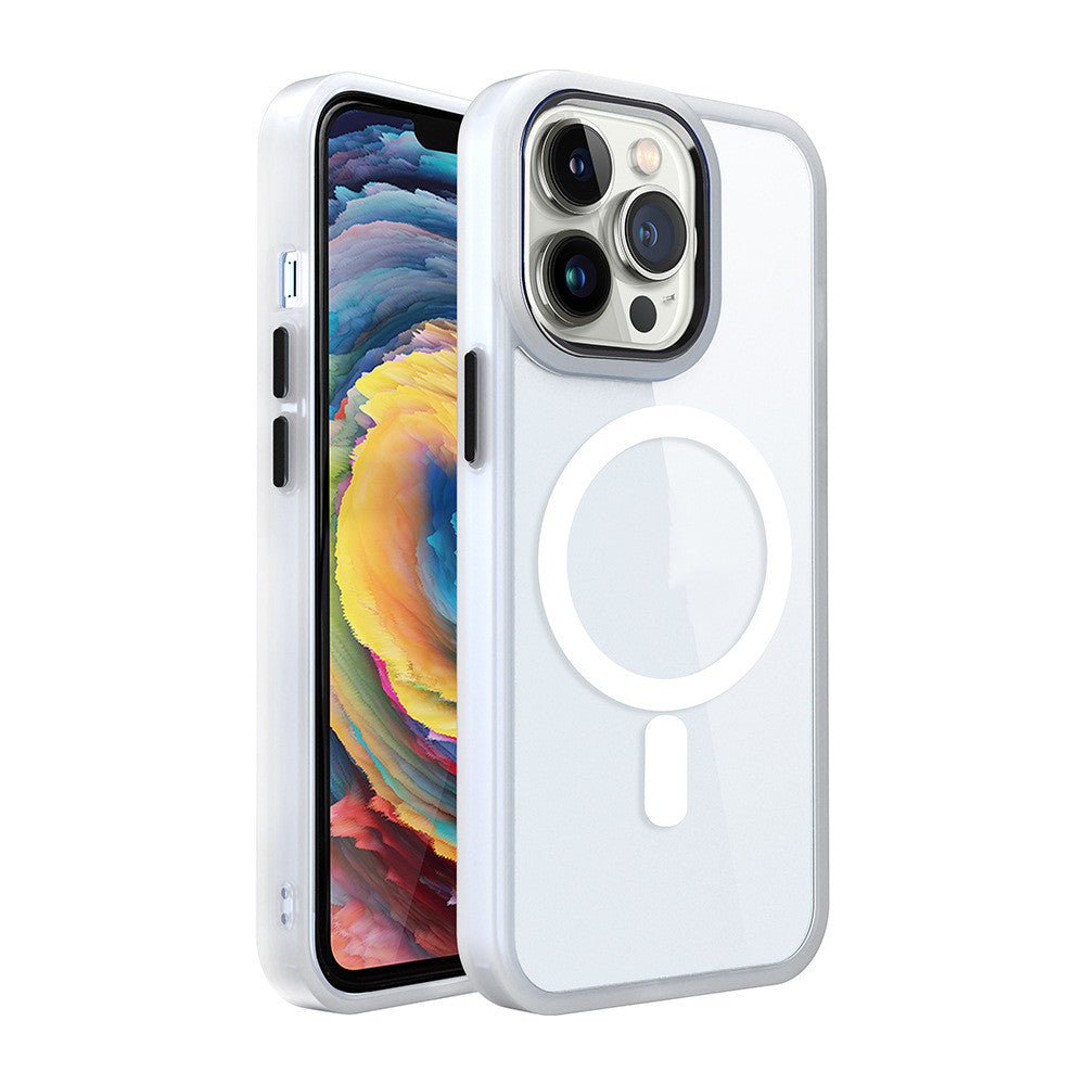 Boîtier magnétique Étui de protection pour téléphone transparent