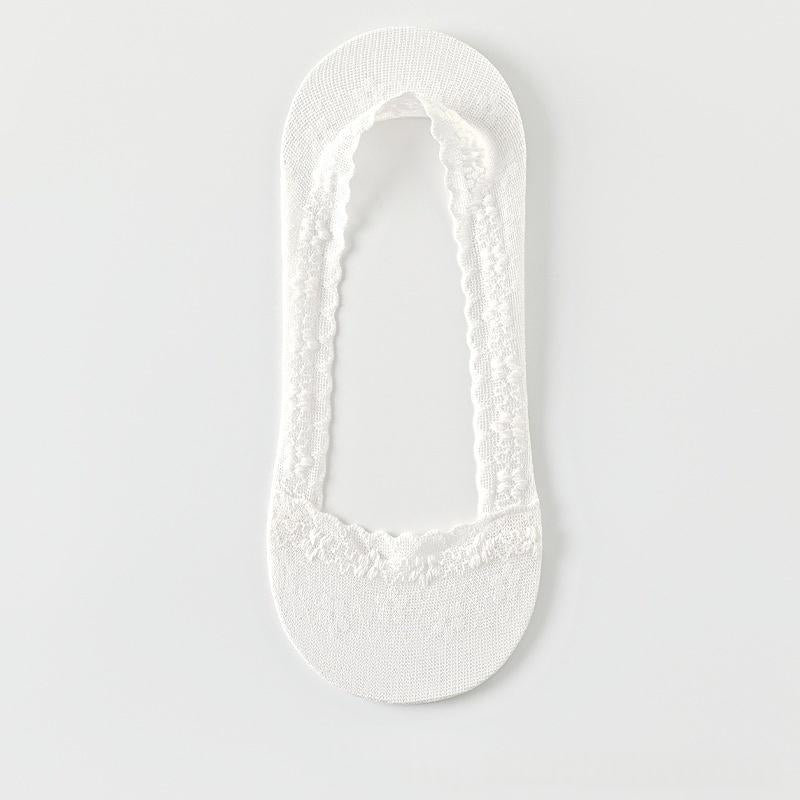 Femmes Dentelle Chaussettes invisibles Fine respirable avec tige de dentelle pour prévenir le glissement