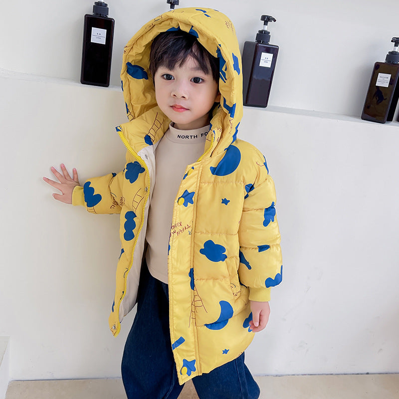 Style Veste Down pour enfants Coton long et épais