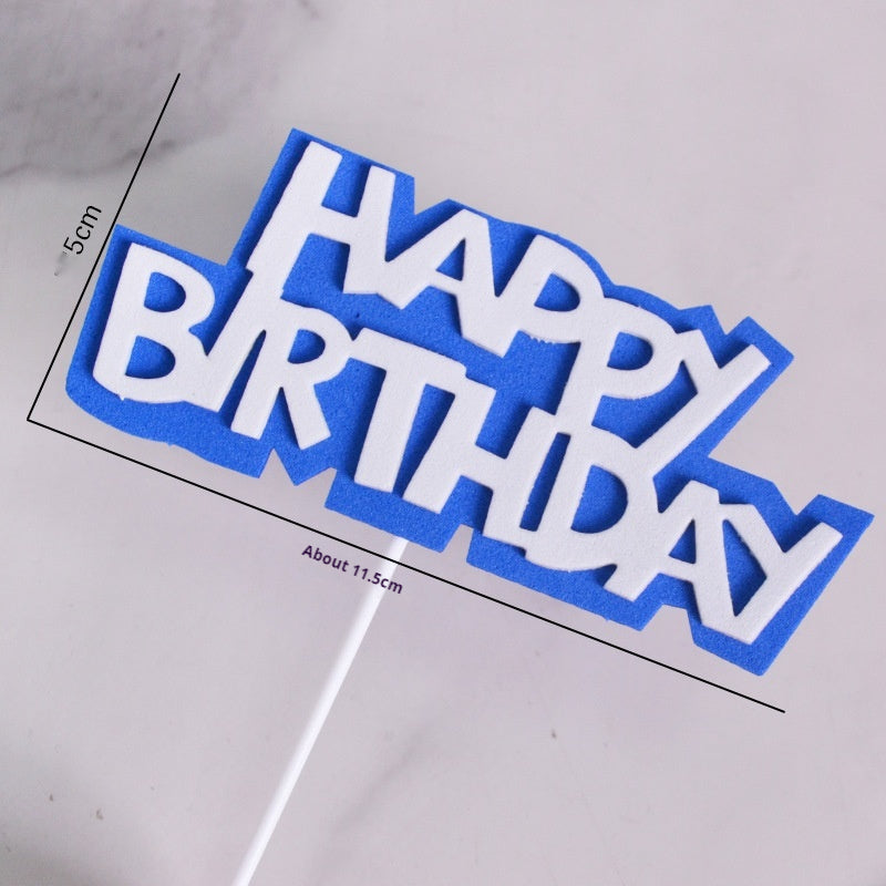 Bon anniversaire Cake décoration carte couleur EVA double couche