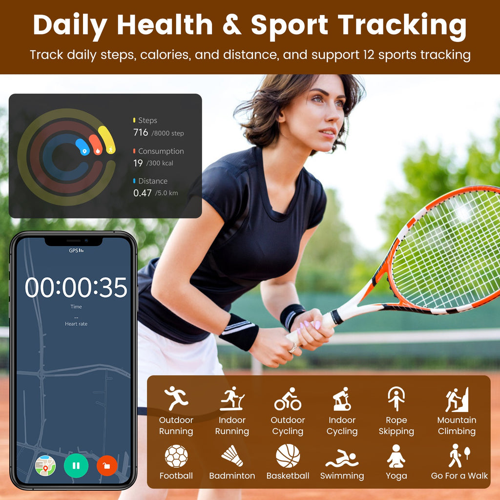 Smart Ring Health Tracker Fitness Sleep Stress HRV Tracker avec charge Cas magnétique Cha