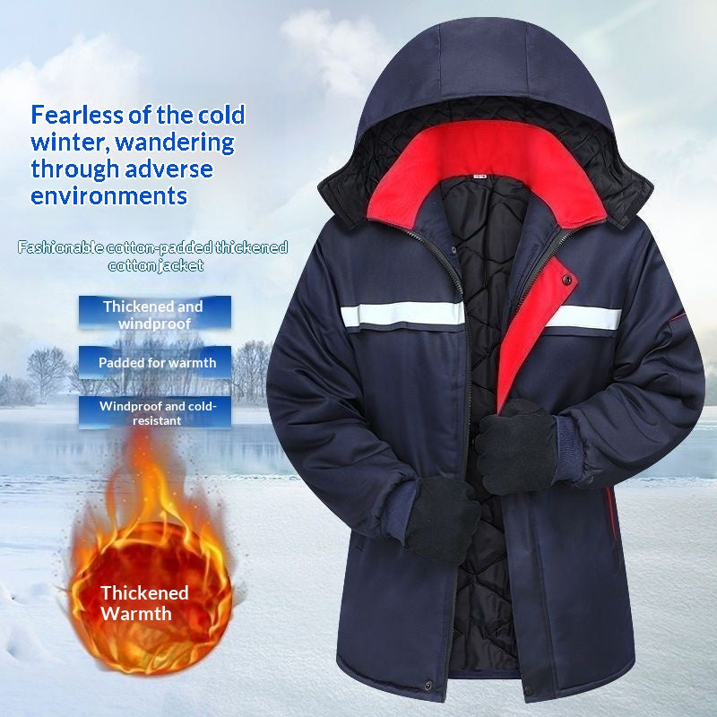 Vêtements de travail d'hiver avec une doublure en coton pour la chaleur