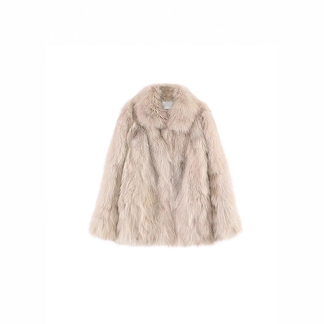 Manteau de style fourrure Fox Eco Friendly Faux Fur Overcoat
