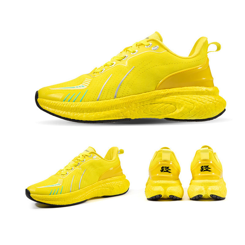 Popcorn Épaisseur Semelle Léger Flying Woven Chaussures de course