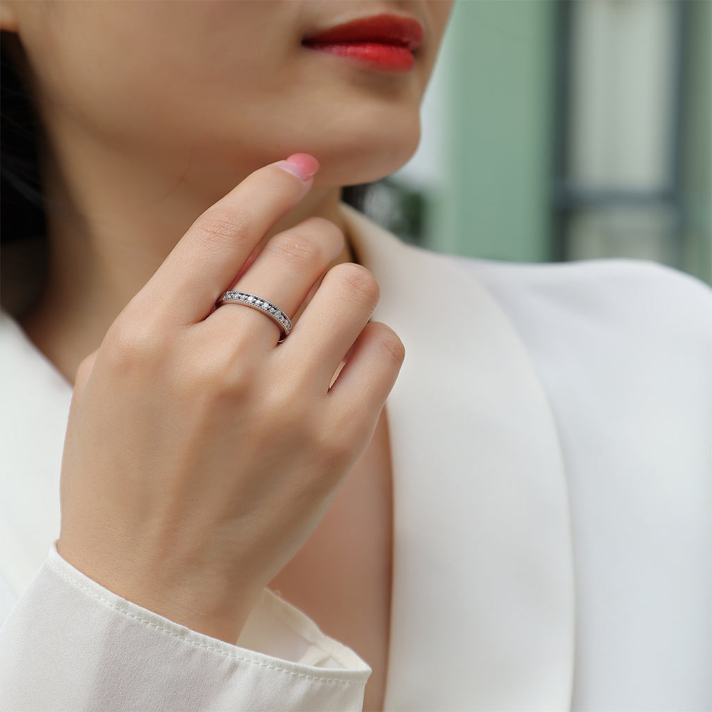 S925 Argent 2,5g Anneau en mousse de platine