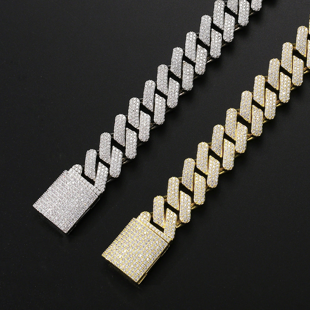 Collier complet de hip hop de zircon