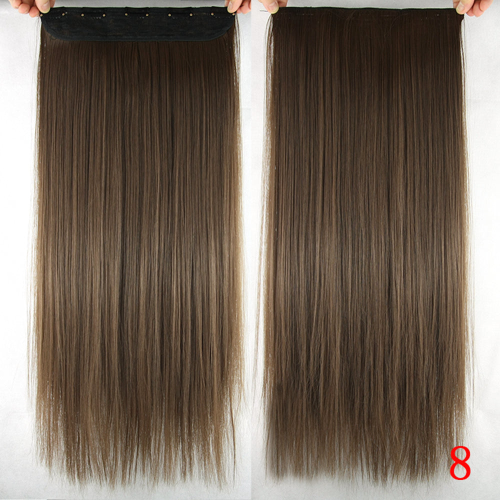 A five-clip faux hair wig piece