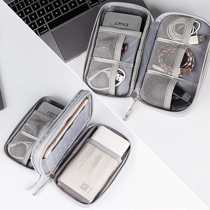 Mode Waterproof Data Cable Portable Power Bank Sac de rangement