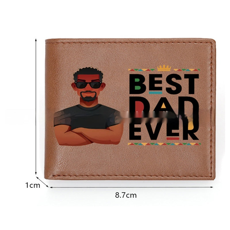 Porte-monnaie en cuir personnalisé de la Fête des Pères