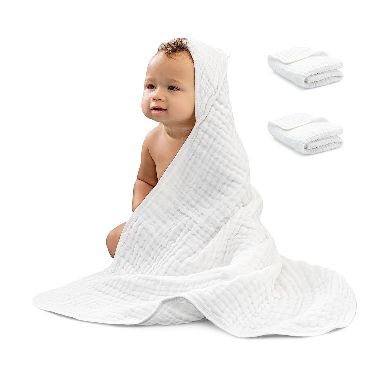 Serviette de bain à capuche 6 couches pour enfants