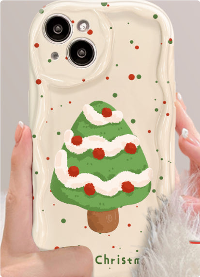 Écran de cas de téléphone points colorés Bracket de Noël