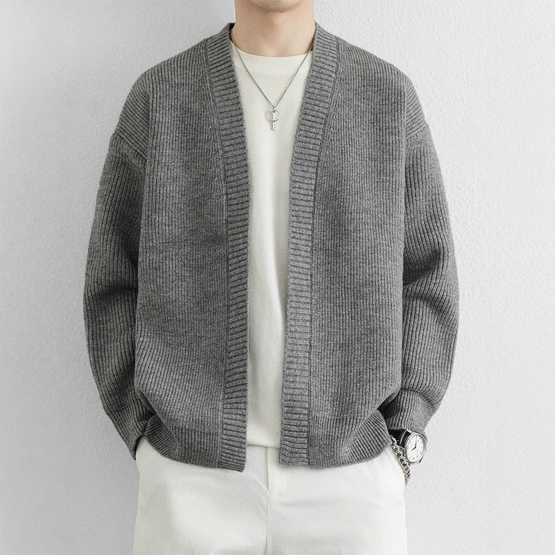 Retro style Loose-fit Casual Chic Versatile Knit Sweater Cardigan