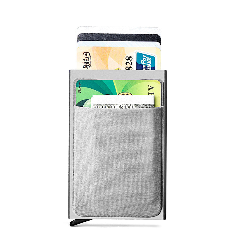 Aluminium alliage automatique boîte de carte pop-up antivol Porte-carte bancaire