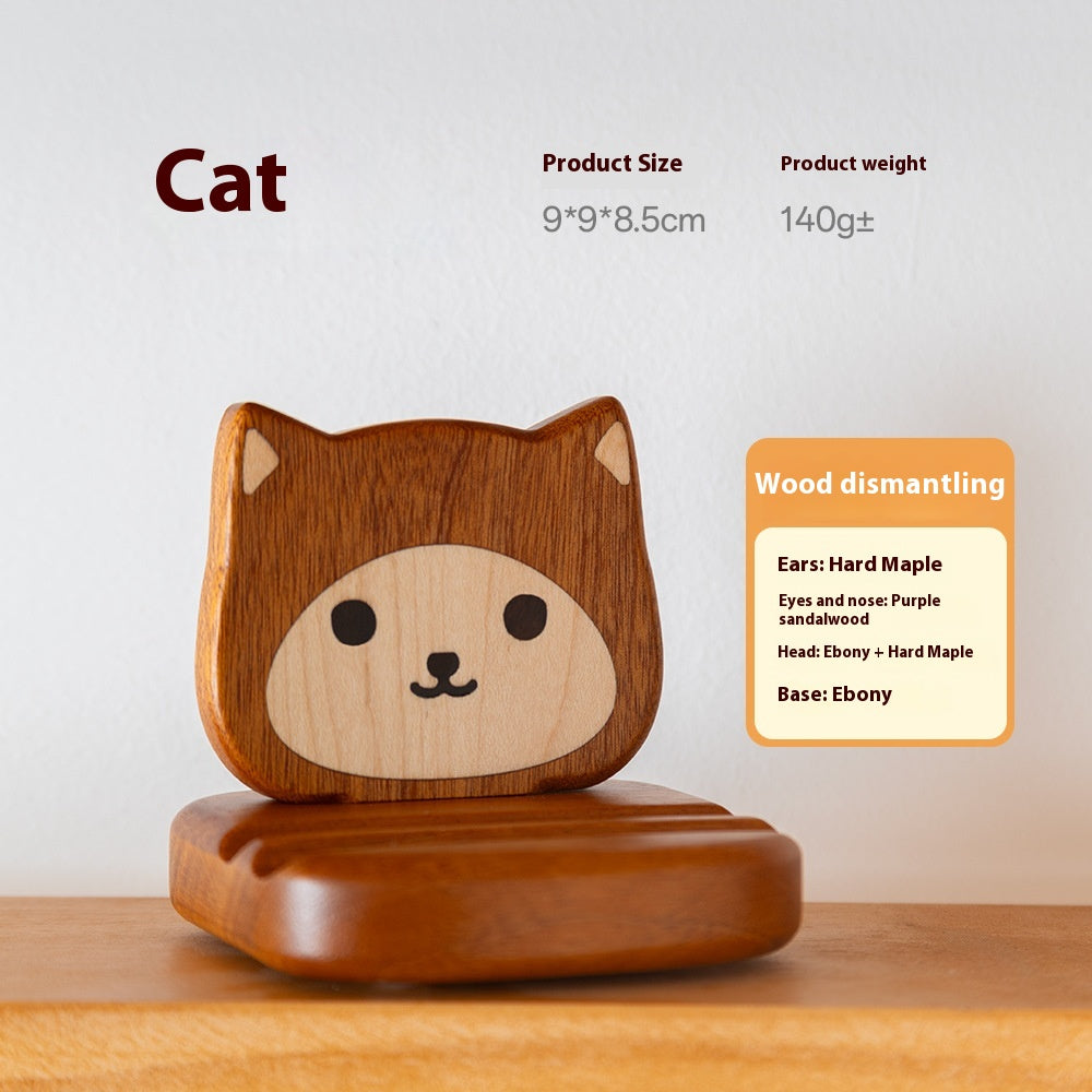 Creative Bunny Tatami Support de téléphone mobile en bois