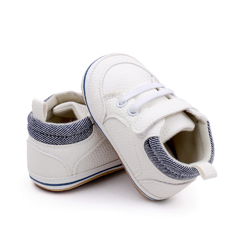 Chaussures mode en cuir PU de première marche pour bébés