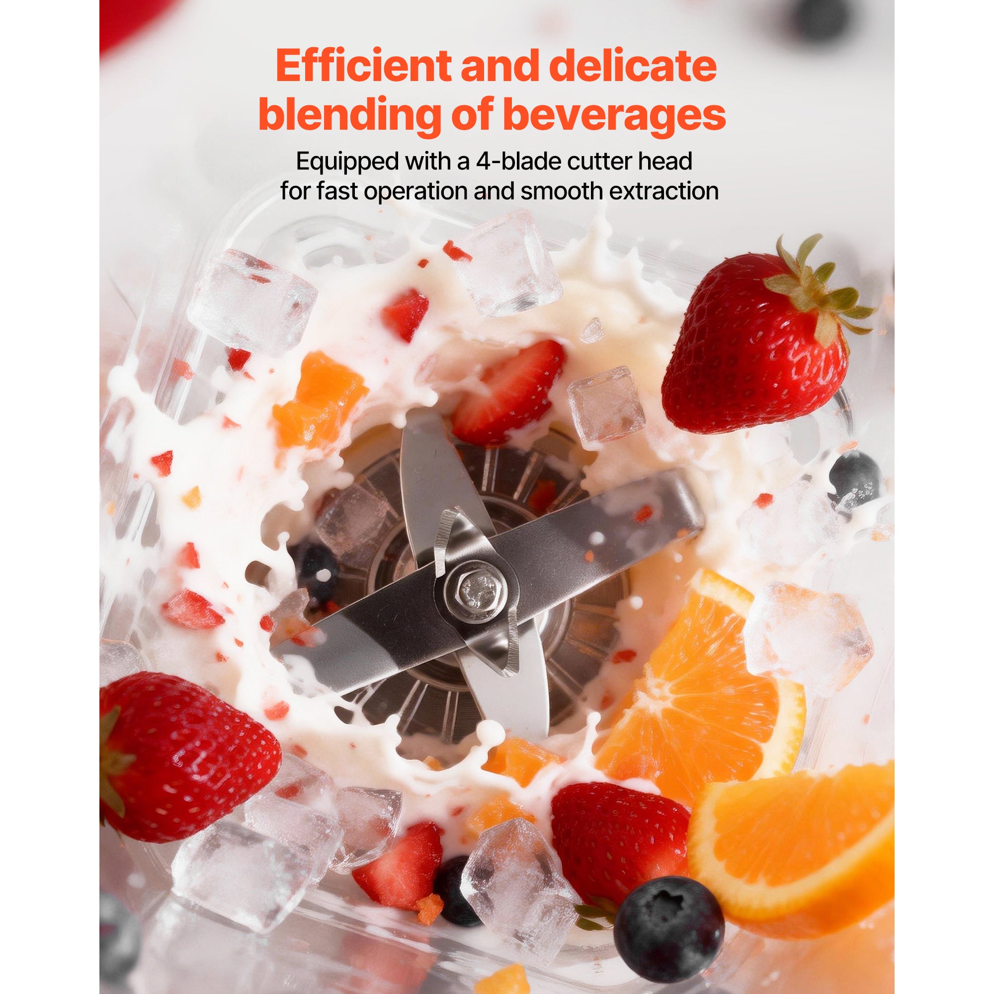 Blender, 68 Oz Mélangeurs de comptoir professionnels avec bouclier, 2200W 26000RPM Cuisine alimentaire P