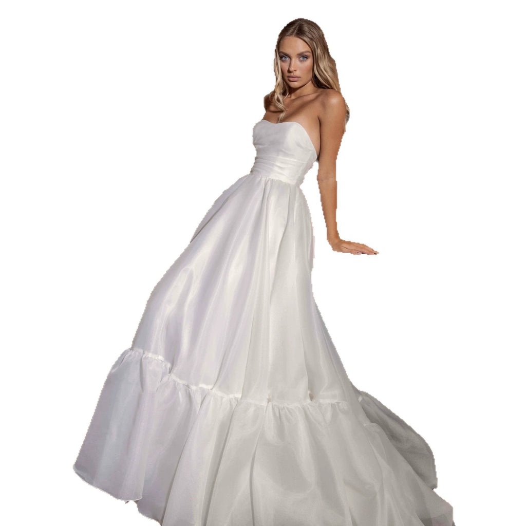 Robe sans bretelles pour femme à une pièce