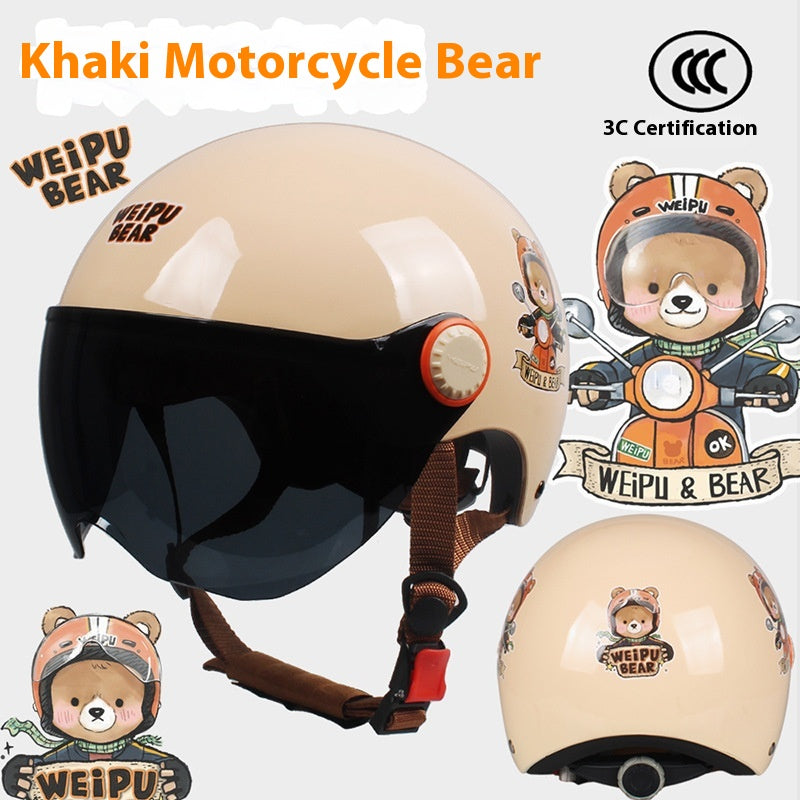 Cute Cartoon Windscreen Casque de voiture électrique