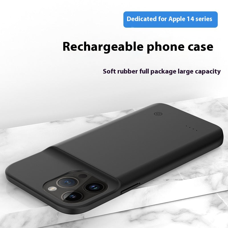 Banque d'alimentation sans fil pour téléphone mobile de la batterie à attelle de fond de boîtier souple