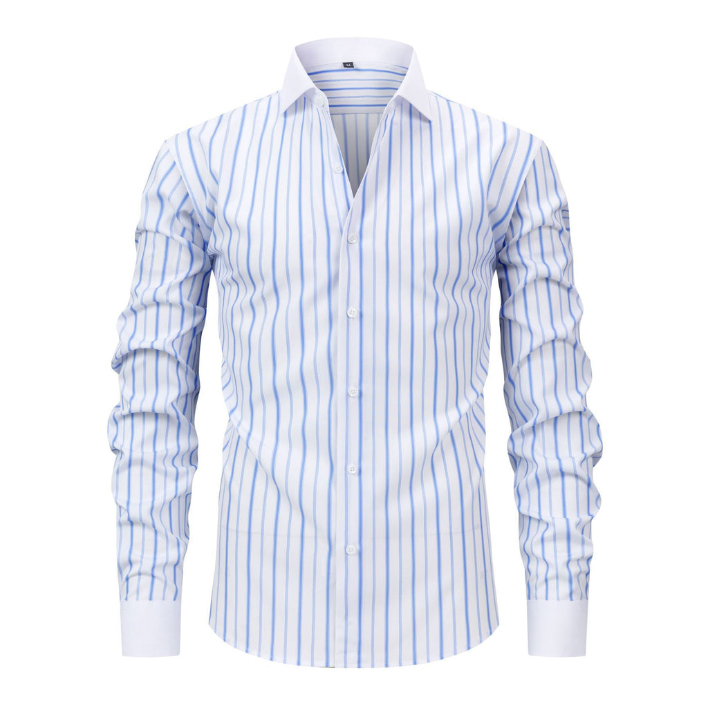 Jiana European and American Plus Size pour homme Col Windsor Manches longues