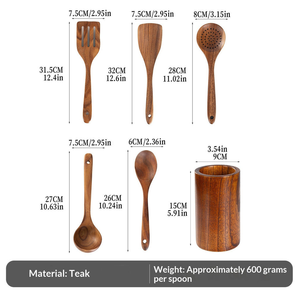 Ensemble de spatules en bois de teck
