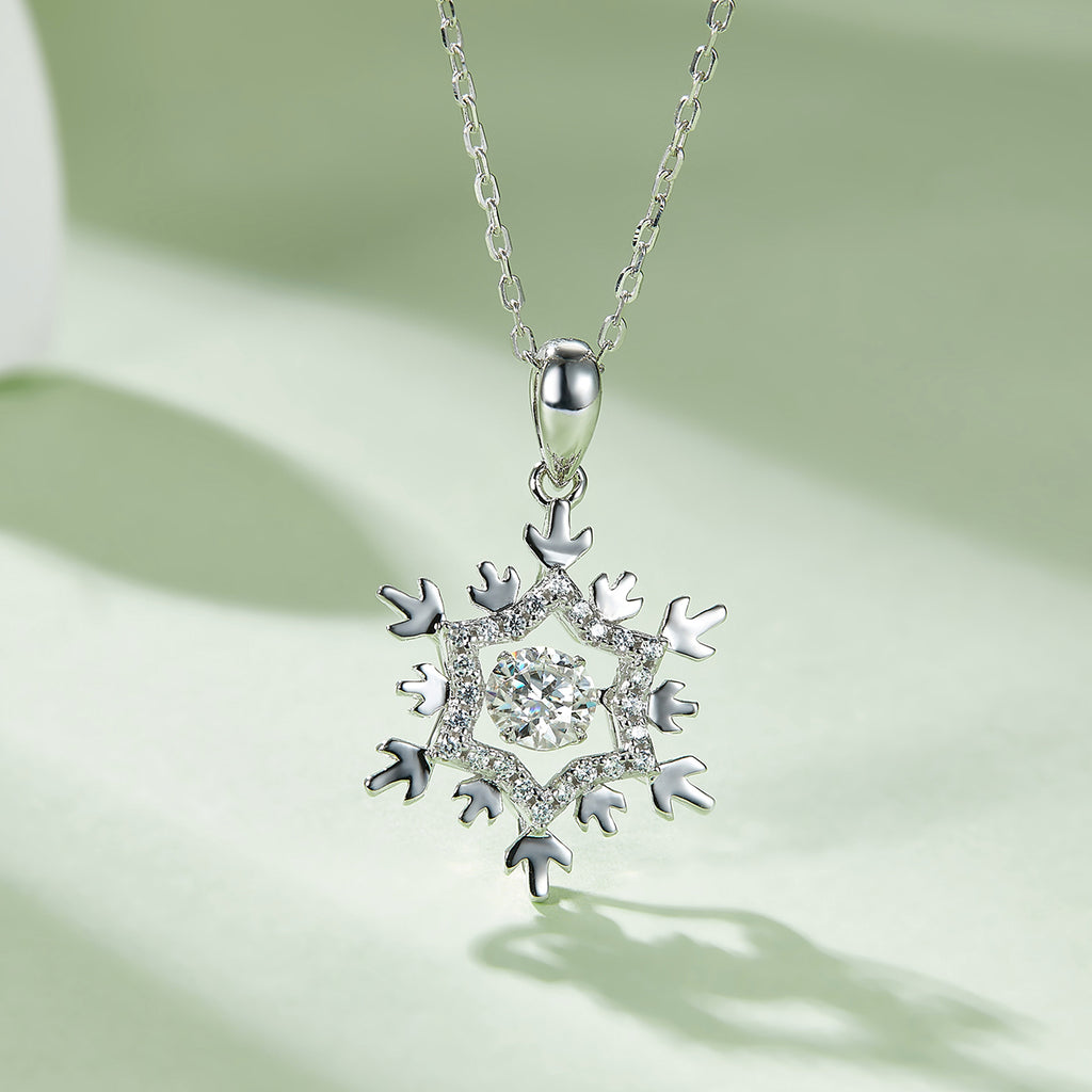 S925 Argent Sterling 0.5ct D Couleur VVS1 Moissanite Lac de neige Collier 45cm Platine plaqué