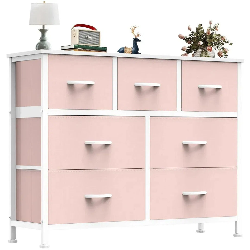 Desser pour chambre à coucher avec 7 tiroirs de tissu Rangement organisateur Clotes de poitrine pour vivre