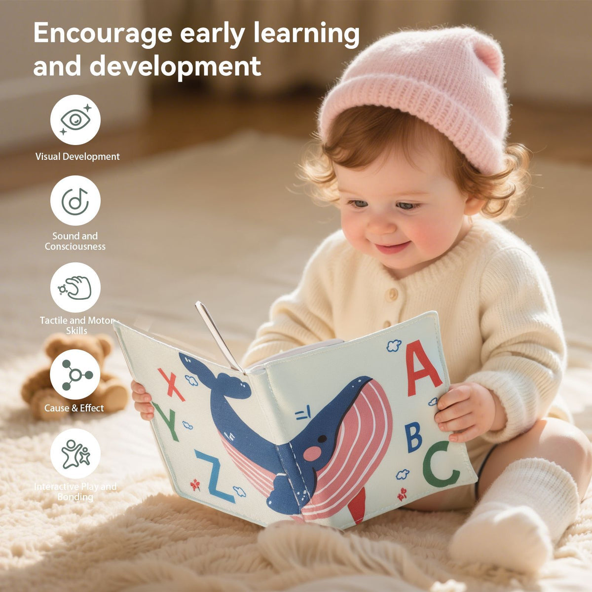 Baby English Alphabet Early Education Toy Book