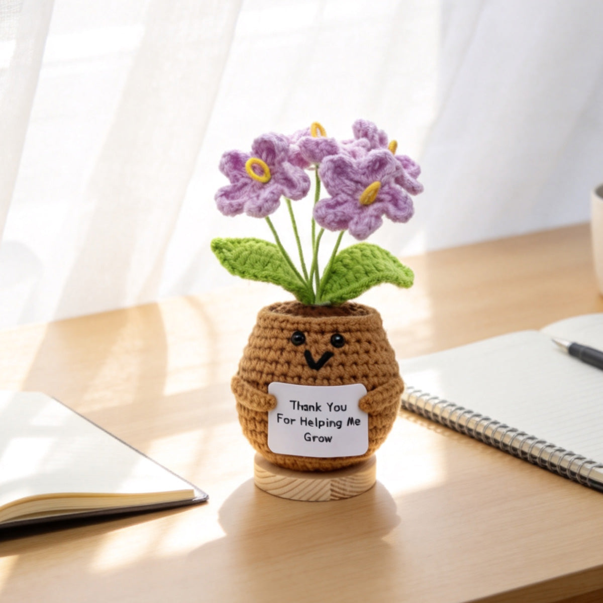 Crochet fait main Mini Poted Forget-Me-Non