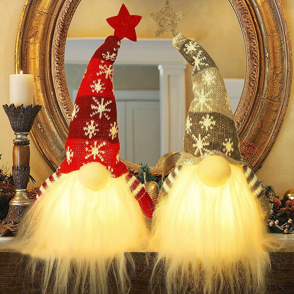 Gnome de Noël éclairé