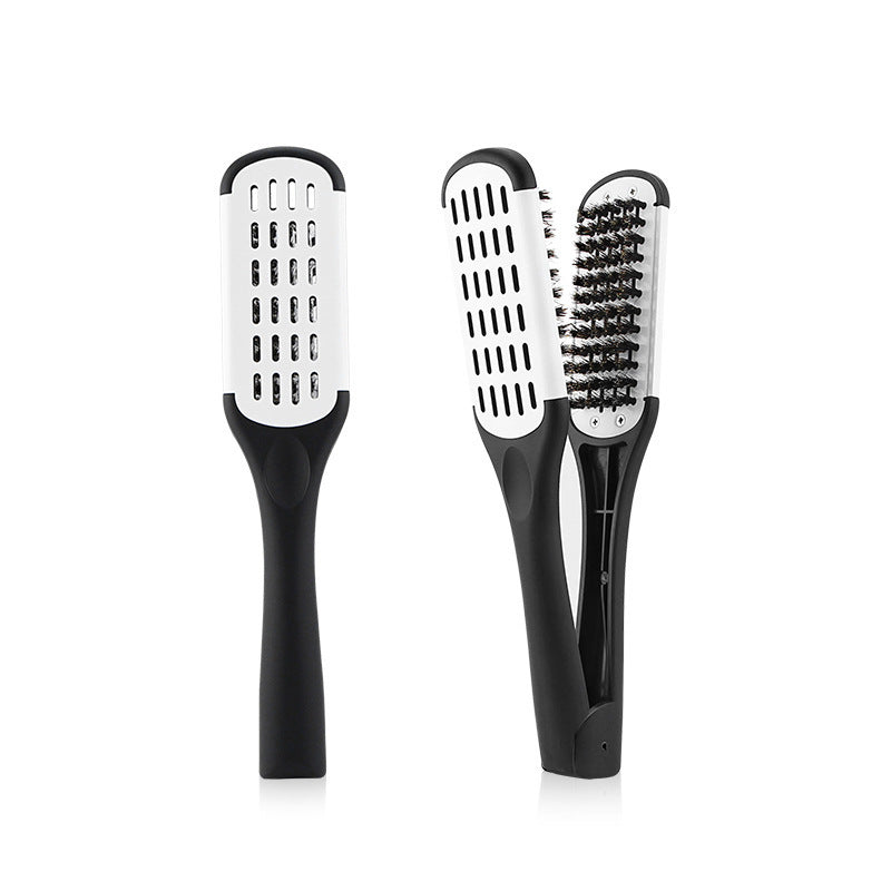 Peigne de pince de coiffure Bristle cheveux droits Styling cheveux droits Comb en forme de V