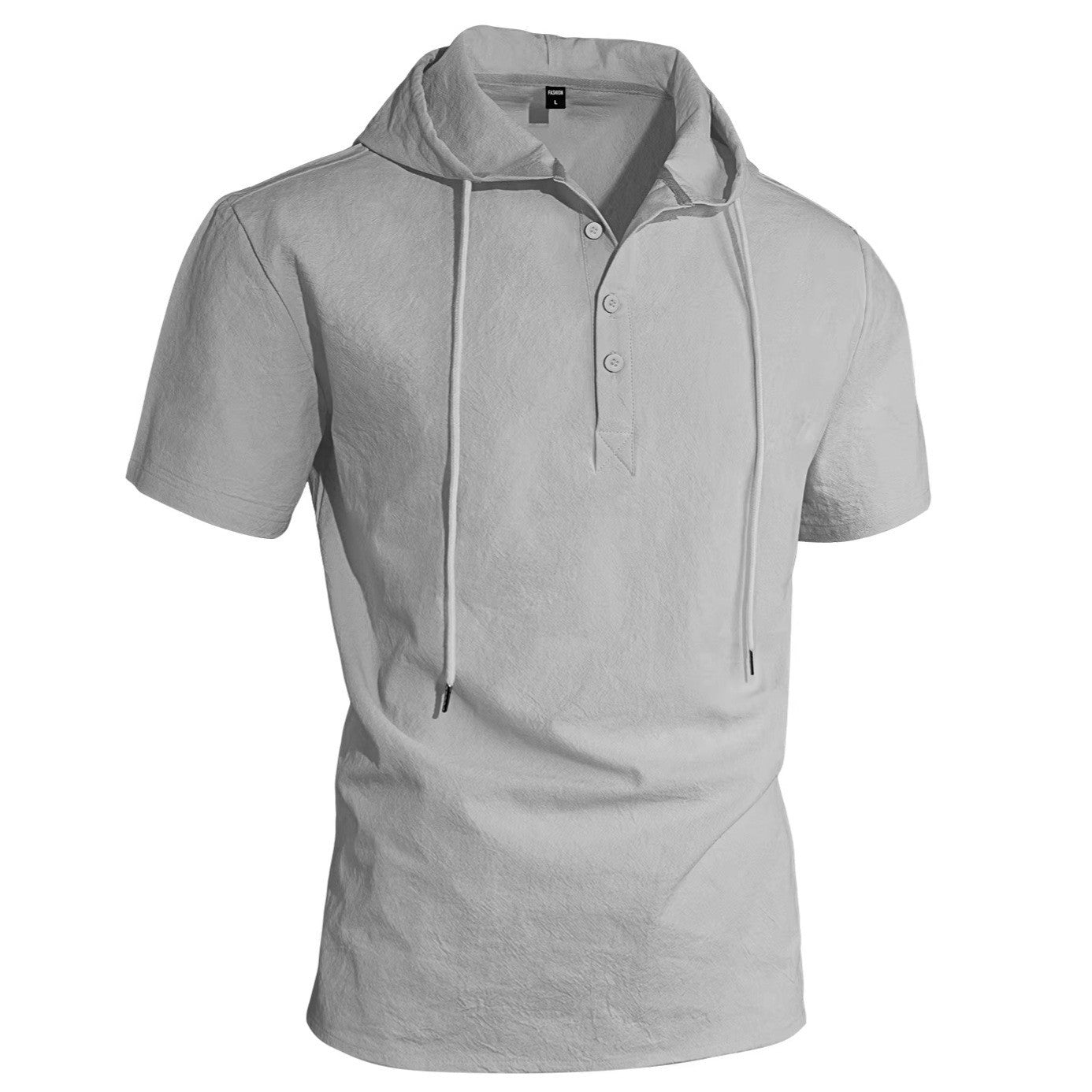 T-shirt à capuche manches courtes en coton pour hommes
