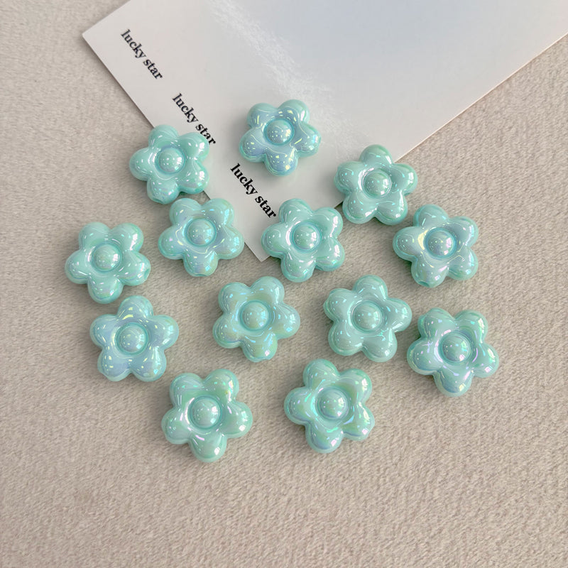 Perles de fleurs de Plumeria acrylique avec trou droit