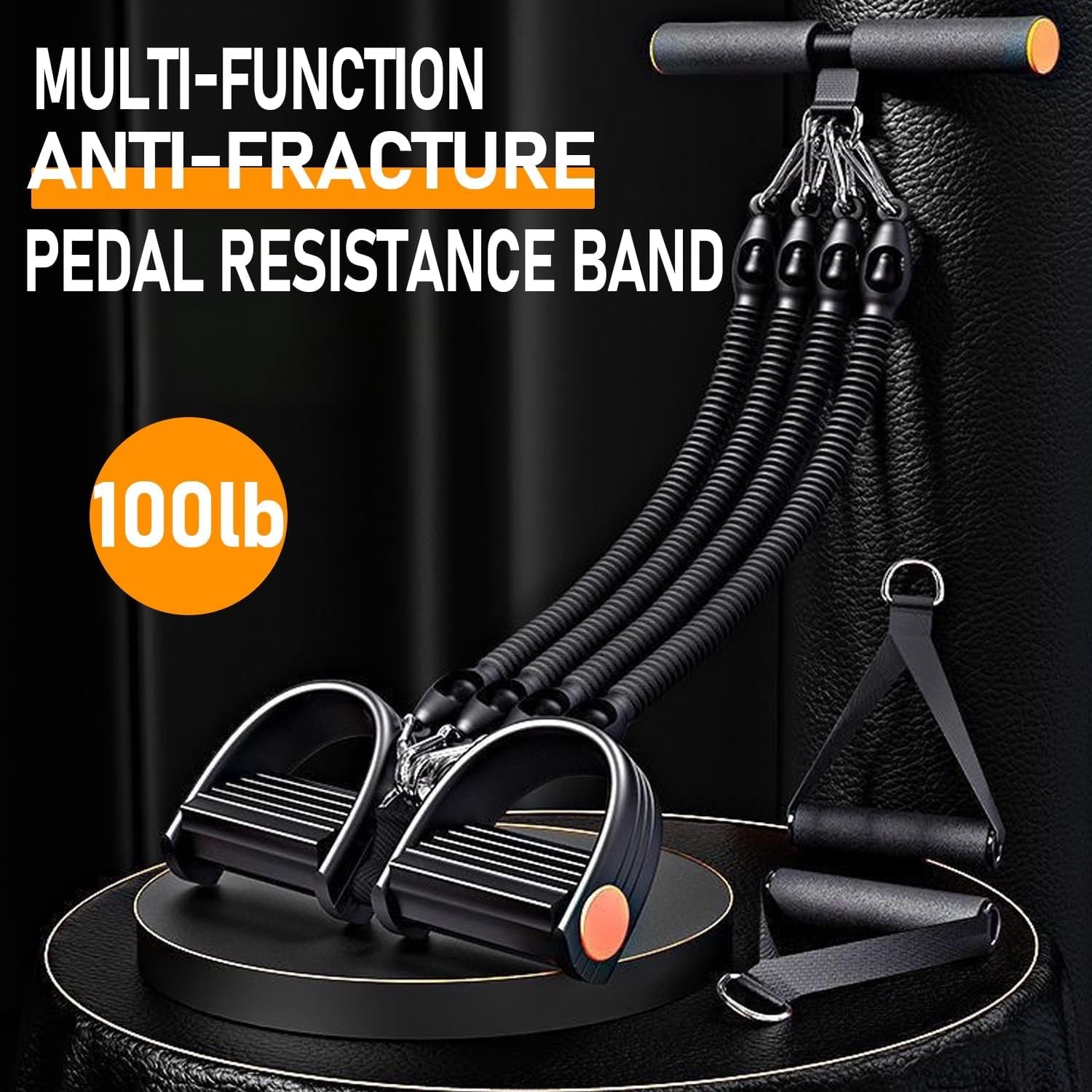 Bande de résistance à la pédale avec 4 tubes