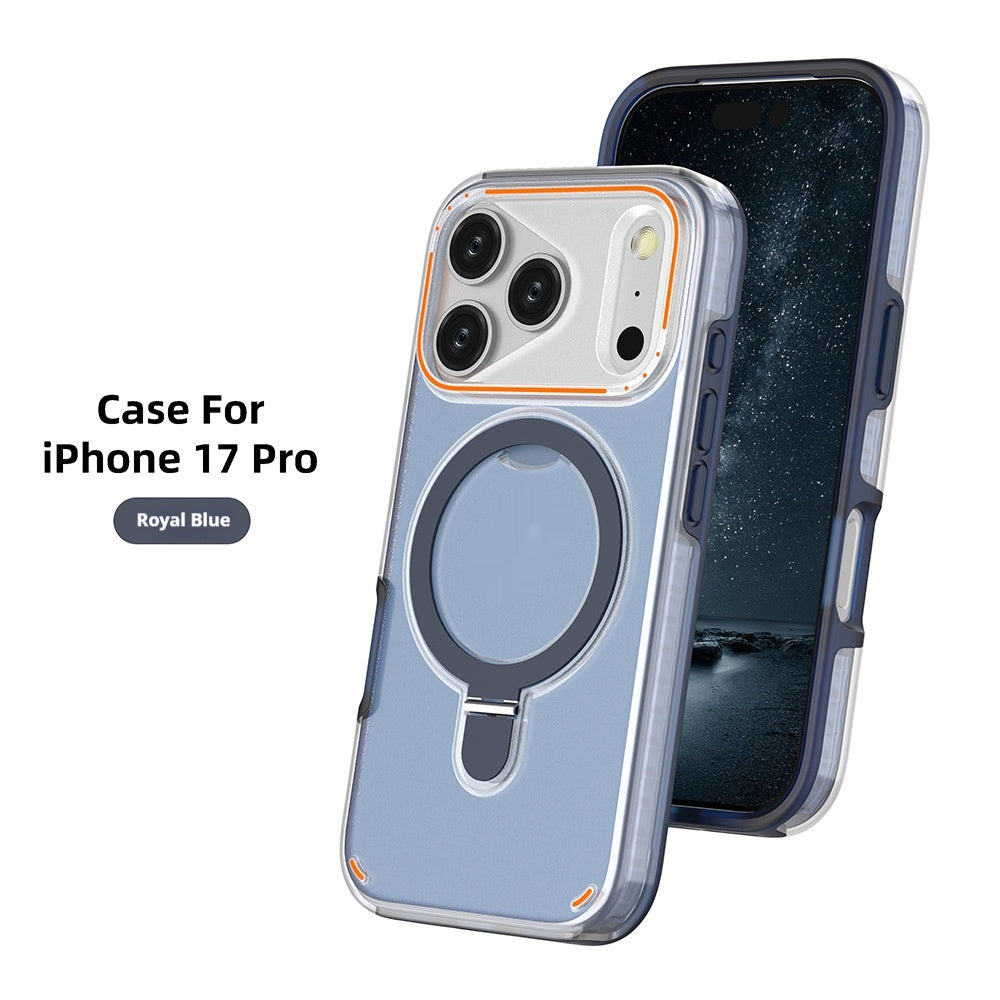 360 rotation support magnétique Matte téléphone Case pour I-Phone 17 Pro 17 Max Plus Shockpr